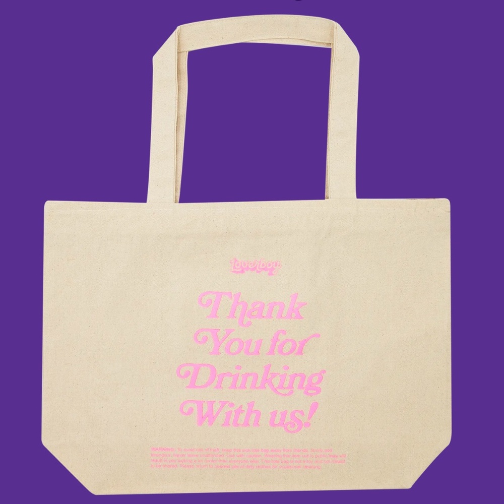 Bravo Loverboy Thank You For Drinking With Us Tote Bag NEW